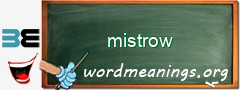 WordMeaning blackboard for mistrow